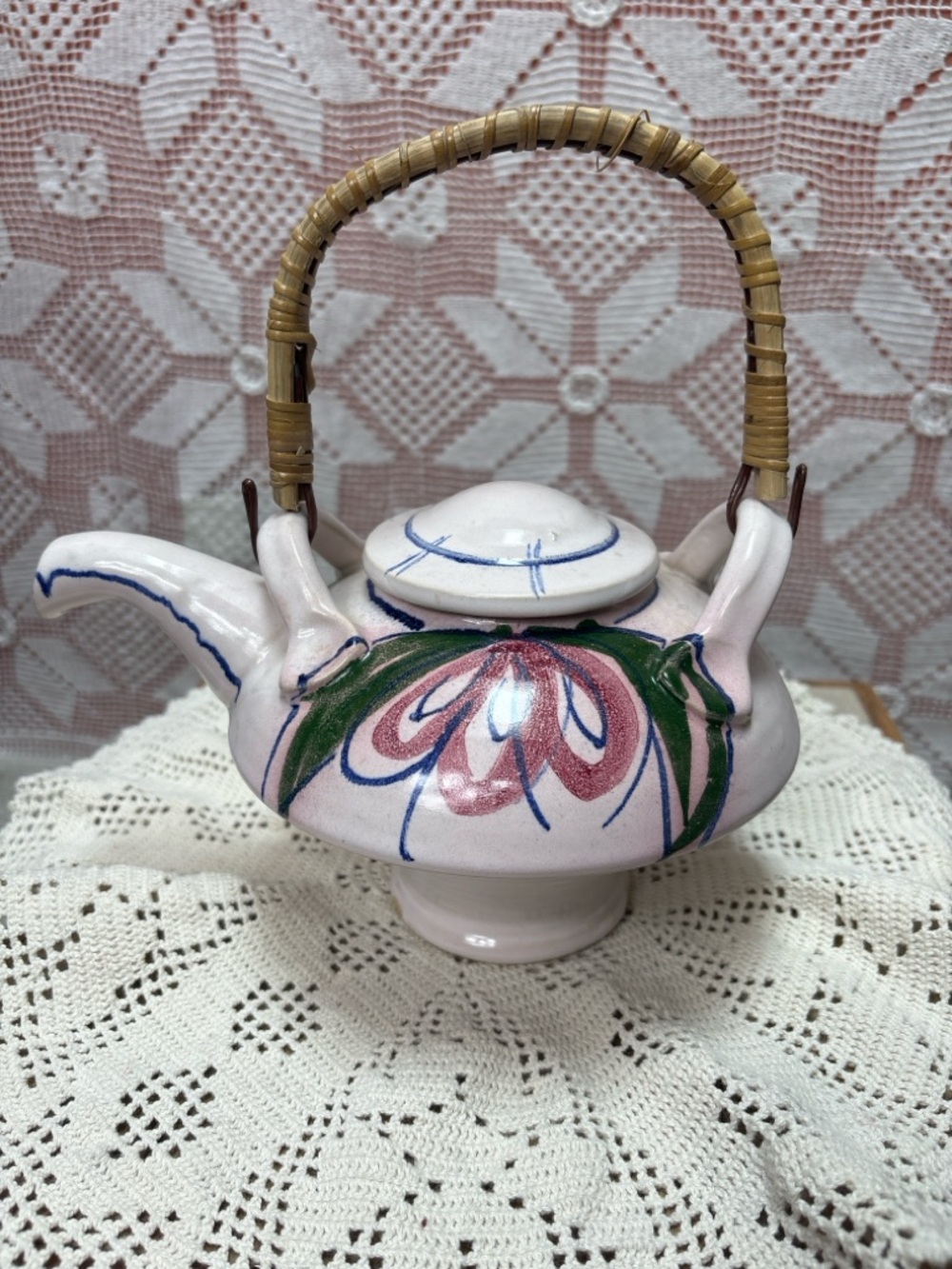 Goldie Sherman Studio Pottery Teapot Majolica Style Canada - Picture 3 of 14